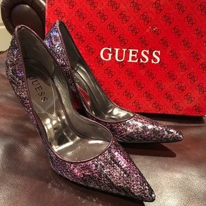 Guess purple sequin pumps Brand New